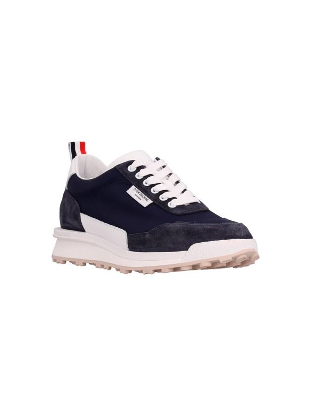 Eco Trainer Nylon Low Top Sneakers Blue - THOM BROWNE - BALAAN 3