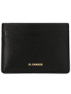 Logo Leather Card Wallet Black - JIL SANDER - BALAAN 2