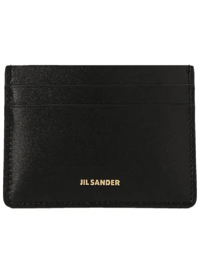 Logo Leather Card Wallet Black - JIL SANDER - BALAAN 2