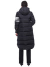 Downfilled Ripstop Classic 4 Striped Hoodie Down Long Padding Navy - THOM BROWNE - BALAAN 6