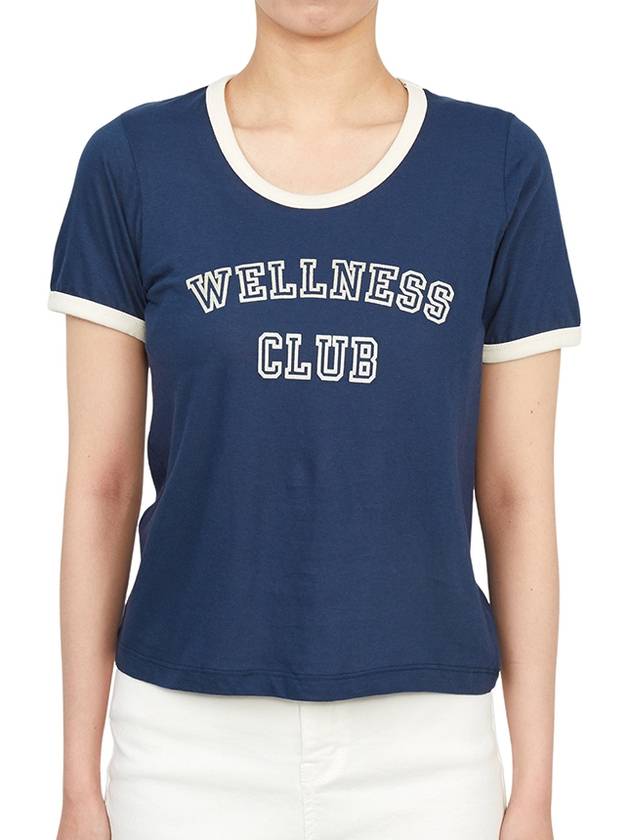 Women's Wellness Club Short Sleeve T-Shirt Navy - SPORTY & RICH - BALAAN 4