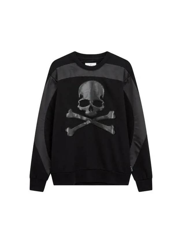 Men s Skull Patch Crewneck Sweatshirt Black - PHILIPP PLEIN - BALAAN 1