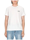 Logo Cotton Short Sleeve T-Shirt White - EMPORIO ARMANI - BALAAN 3