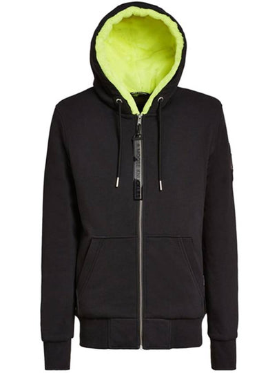 Men's Classic Bunny 2 Zip Up Hoodie Black Lime - MOOSE KNUCKLES - BALAAN 2