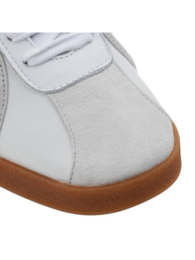 Women's Monogram Embossed Leather Low-Top Sneakers White - TOTEME - BALAAN 10