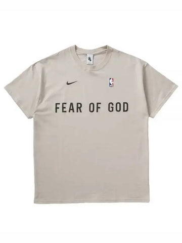 Warm-Up Short Sleeve T-Shirt Oatmeal - NIKE - BALAAN 1