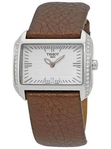 Tissot T-Wave Silver Dial Diamond Bezel Ladies Watch T023.309.16.031.01 - TISSOT - BALAAN 1