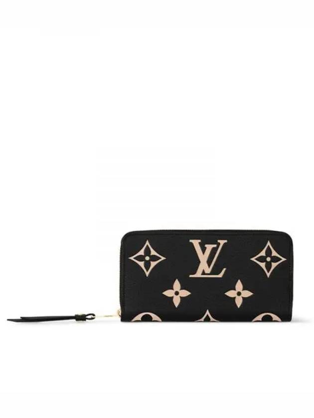 Zippy Monogram Long Wallet Black Beige - LOUIS VUITTON - BALAAN 2