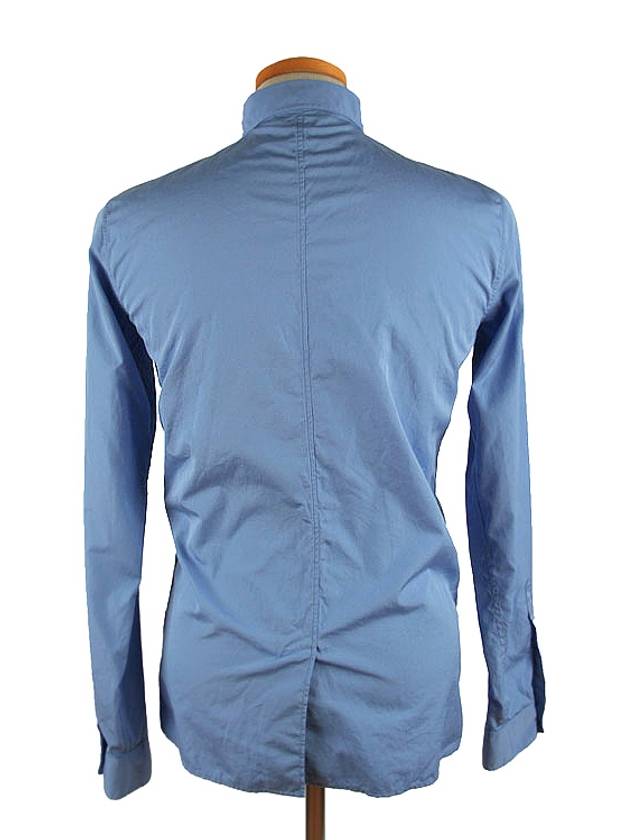 Slim Fit Long Sleeve Shirt Blue - DSQUARED2 - BALAAN 4