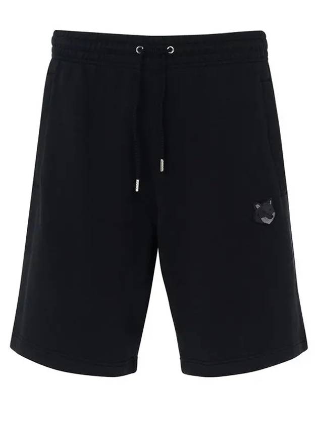 Bold Fox Head Patch Oversized Jog Shorts Black - MAISON KITSUNE - BALAAN 2