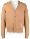 Men's Distressed Cardigan Camel - MAISON MARGIELA - BALAAN 2