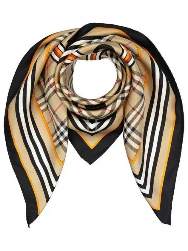 Montage Print Silk Square Scarf Archive Beige - BURBERRY - BALAAN 2