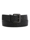 Intreciato Leather Belt Black - BOTTEGA VENETA - BALAAN 1