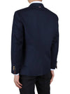 Typewriter Cloth Grosgrain Placket Sport Jacket Navy - THOM BROWNE - BALAAN 6