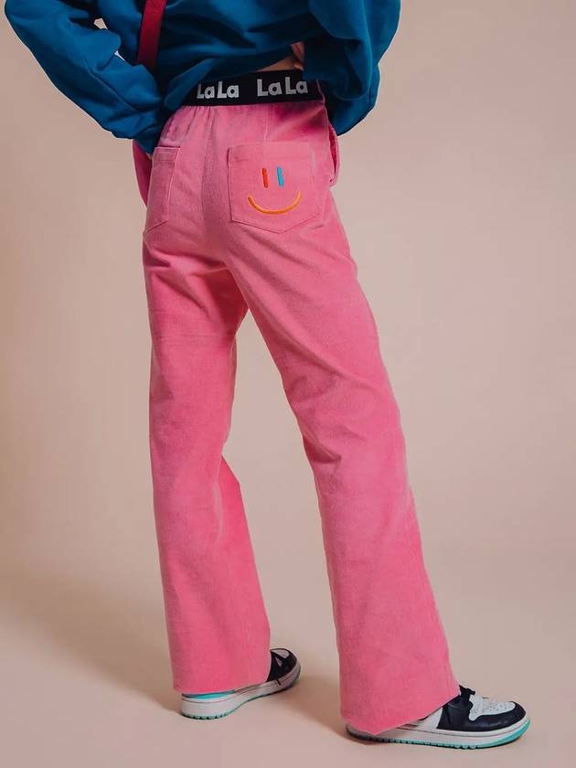 LaLa Corduroy Wide Pants Pink - LALA SMILE - BALAAN 3