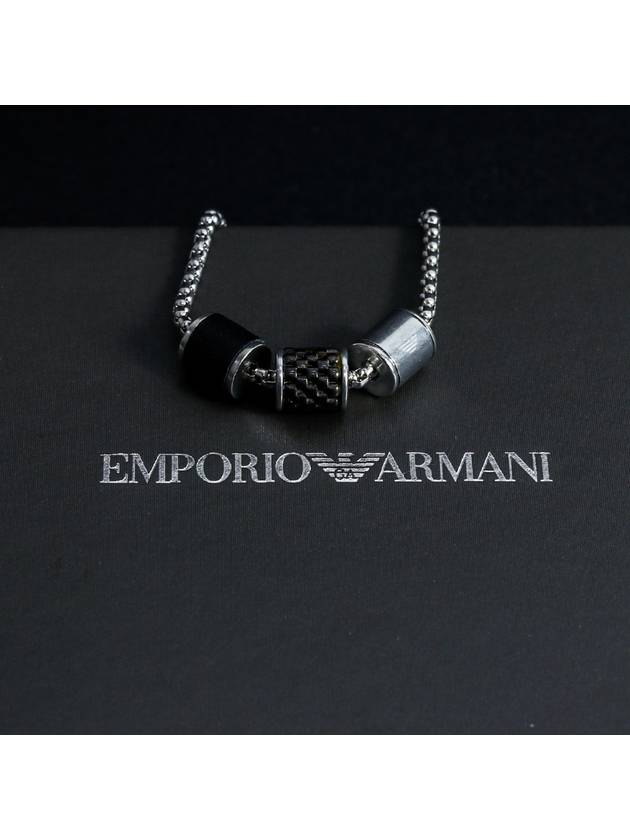 Logo Triple Ring Necklace Silver - EMPORIO ARMANI - BALAAN 9