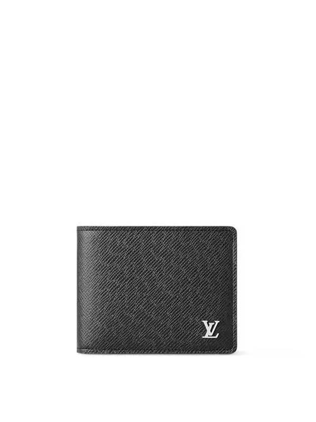 Multiple Taiga Leather Half Wallet Black - LOUIS VUITTON - BALAAN 2