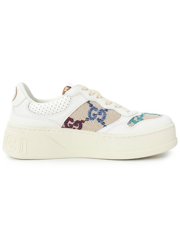 GG Embroider Low Top Sneakers White - GUCCI - BALAAN 5