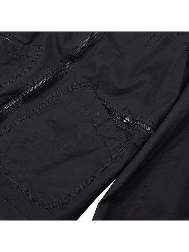 Men's Aggressive Gomato Zip Up Hoodie Black - STONE ISLAND - BALAAN 11