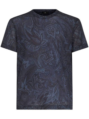 Etro T-Shirt With Paisley Print - ETRO - BALAAN 1