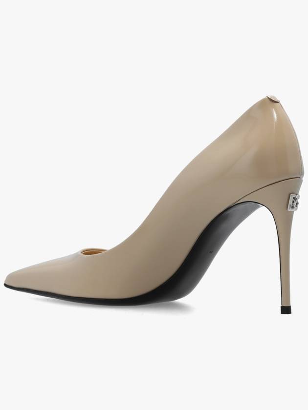 Women's Polished Calfskin Pumps Heel Beige - DOLCE&GABBANA - BALAAN 6