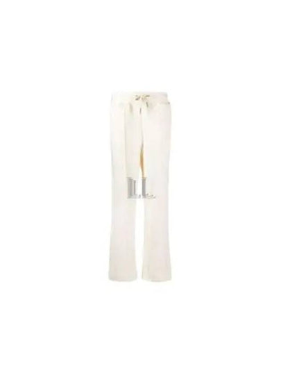 Drawstring Seam Detail Track Pants Ivory - AMI - BALAAN 2