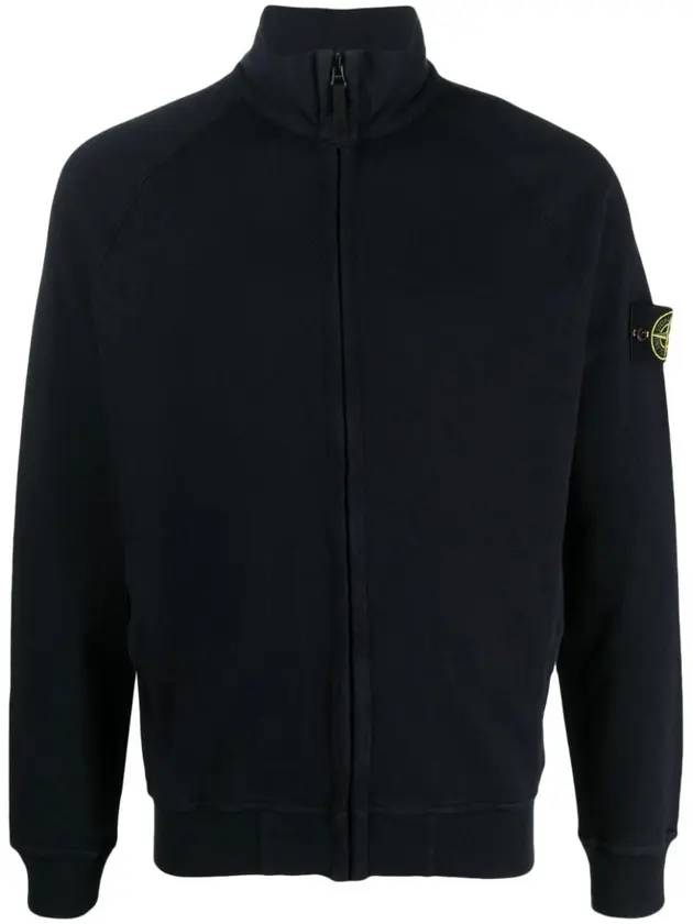 Compass Patch Zip-Up Jacket Navy - STONE ISLAND - BALAAN 1