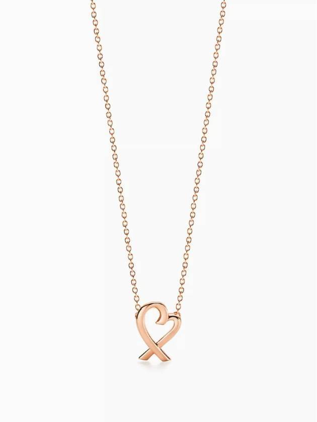 Loving Heart Pendant Necklace Rose Gold - TIFFANY & CO. - BALAAN 1