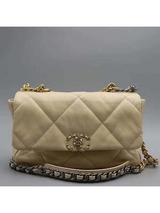 AS1161 Beige Color Nineteen 19 Large Flap Shoulder Bag - CHANEL - BALAAN 2