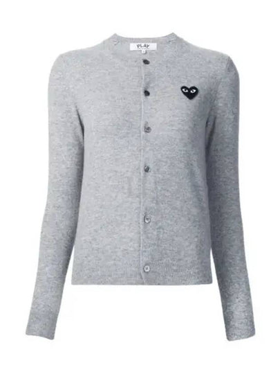 Heart Wappen Wool Cardigan Grey - COMME DES GARCONS - BALAAN 2