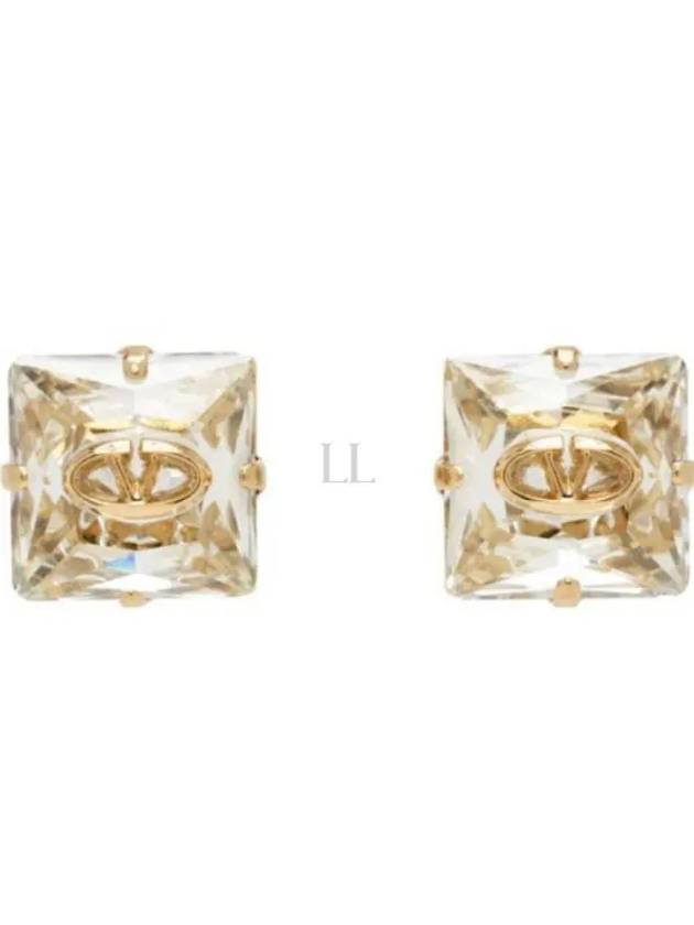 24 4W0J0W07 YCW MH5 4W2J0W07 The Bold Edition V Logo Metal Crystal Earrings - VALENTINO - BALAAN 1