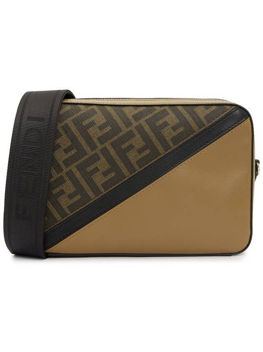 FF motif leather cross bag brown - FENDI - BALAAN 1
