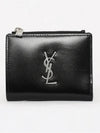 Monogram Half Wallet Black - SAINT LAURENT - BALAAN 4