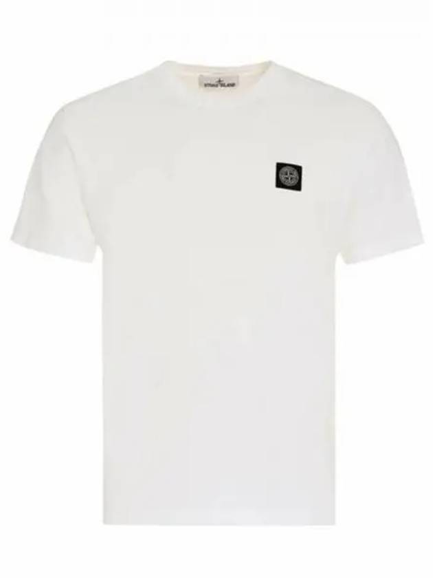 Chest logo round short sleeve t shirt white men 270008 - STONE ISLAND - BALAAN 1