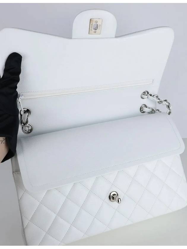 Classic Caviar White Jumbo Silver A28600 - CHANEL - BALAAN 6