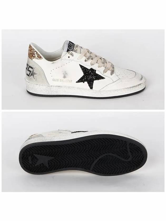 Ball Star Gold Tab Leather Low Top Sneakers White - GOLDEN GOOSE - BALAAN 4