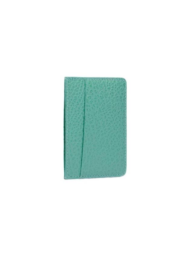 Grain Leather Stitch Card Wallet Green - MAISON MARGIELA - BALAAN 1