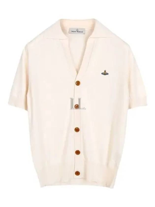 Polo Cashmere Short Sleeve Cardigan White - VIVIENNE WESTWOOD - BALAAN 2