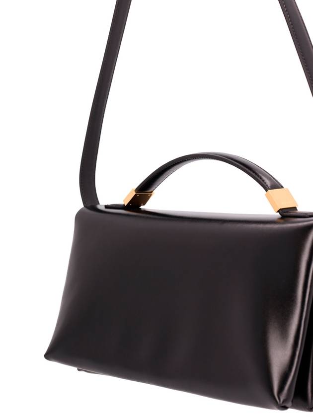 Prisma Leather Tote Bag Black - MARNI - BALAAN 4