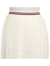 Cotton Stripe Pleated Skirt White - THOM BROWNE - BALAAN 2