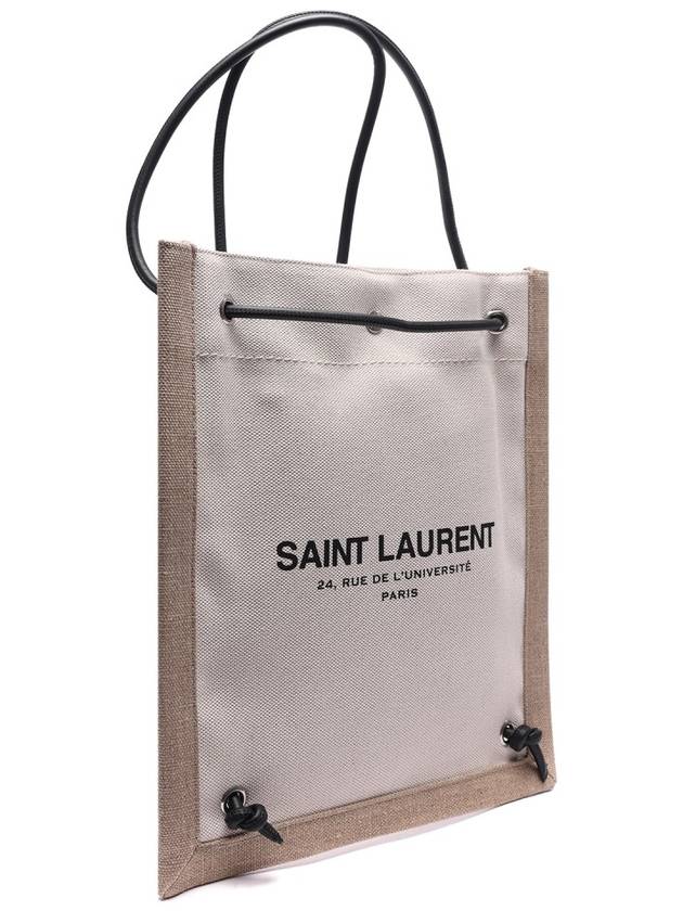 Logo Canvas 2Way Shoulder Bag Beige - SAINT LAURENT - BALAAN 4