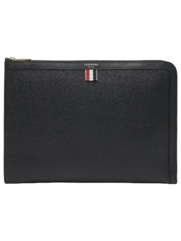 Pebble Document Folio Clutch Black Bag - THOM BROWNE - BALAAN 1