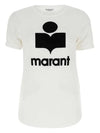 Koldi Logo Linen Short Sleeve T-Shirt White - ISABEL MARANT ETOILE - BALAAN 2