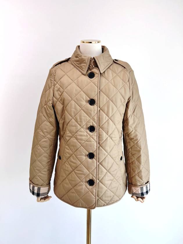 Diamond Quilted Jacket Archive Beige - BURBERRY - BALAAN 2