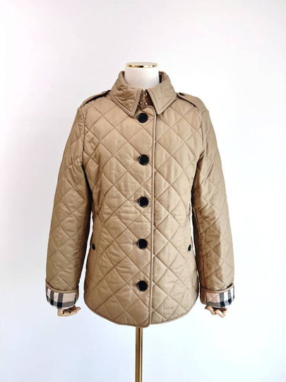 Diamond Quilted Jacket Archive Beige - BURBERRY - BALAAN 2