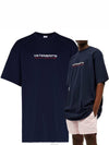 Couture Logo Overfit Short Sleeve T-Shirt Navy - VETEMENTS - BALAAN 2