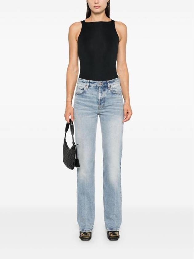 Low Rise Denim Straight Jeans Blue - SAINT LAURENT - BALAAN 6