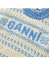 Logo Intarsia Organic Cotton Knit Top - GANNI - BALAAN 4