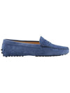 Gommino Suede Driving Shoes  Blue - TOD'S - BALAAN 1