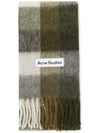 Acne Men s Mohair Check Taupe Green Black Muffler CA0084 DID - ACNE STUDIOS - BALAAN 2